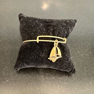Alex & Ani Gold Sailboat Charm Bracelet